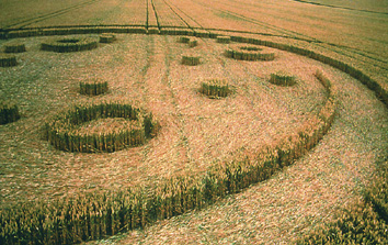 Inside Galaxy formation at West Stowell, Wiltshire after its discovery on July 23, 1994. Photograph © 1994 by Chad Deetken.