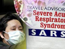 Optional travel not advised by World Health Organization to Hong Kong and Guangdong, China, the origins of the SARS epidemic where the virus continues to infect and kill. Photograph © 2003 by AFP.