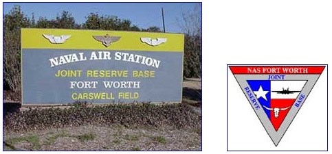 Naval Air Station Joint Reserve Base Fort Worth or NAS JRB Fort Worth, also known as Carswell Field, is now home to the U. S. Navy Reserve, U. S. Marine Corps Reserve, U. S. Air Force Reserve, and U. S. Air National Guard. The Carswell military complex is a military airfield located five miles (8 km) west of the central business district of Fort Worth, in Tarrant County, Texas, United States. This military airfield is operated by the United States Navy. The Air Force Reserve Command's Tenth Air Force headquarters and 301st Fighter Wing continue to be based at the installation, as well as the 136th Airlift Wing of the Texas Air National Guard. A number of Marine Corps aviation and ground units are also co-located at NAS JRB Fort Worth. Currently based Air Force aircraft are the F-16 Fighting Falcon and C-130 Hercules. Currently based Marine Corps aircraft are the F/A-18 Hornet and KC-130 Hercules. See: NAS JRB Fort Worth.