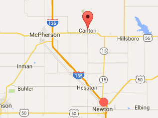 Canton in McPherson County, Kansas, is 28 miles north of Newton, where on December 18, 2015, the large white Charolais bull was found dead with its penis and testicles surgically removed.