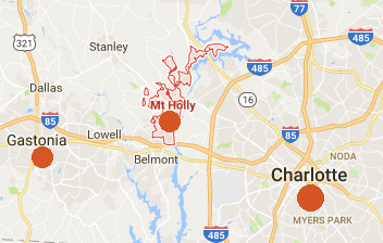 Mt. Holly, North Carolina, is about 13 miles northwest of  Charlotte, NC. Twelve miles further west from Mt. Holly is Gastonia, the location of one of the most shocking horse mutilations on record that occurred February 22, 1980. See last segment of this report.