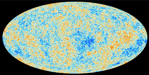 A 2013 map of the background microwave radiation left over from the Big Bang —  the oldest light in the universe — taken by the European Space Agency's Planck spacecraft. Credit: ESA and the Planck Collaboration.