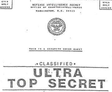 Cover sheet of 47-page document dated January 8, 1989, leaked to and distributed by Heather Wade, host, Midnight in the Desert on June 13, 2017. Title: "Assessment of the Situation/Statement of Position on Unidentified Flying Objects" from Defense Intelligence Agency Office of Counterintelligence, Washington, D. C. 20535.