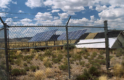 New solar arrays power some of DRES. Photographed on July 17, 2005, by Linda Moulton Howe.