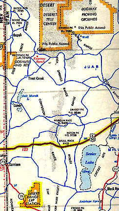 Dugway Proving Grounds and its highly classified test center  are 175 miles north of the DRES facility and the odd triangular crash site.  Dugway is south of Salt Lake City, Utah.