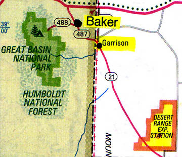  Garrison, Utah is 30 miles northwest of the DRES facility. Baker, Nevada, is ten miles beyond Garrison.