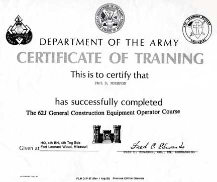 Paul D. McKeever served as an E-4 Army Reserve Specialist Corporal. Entered basic training on August 31, 1984, and remained in active Army reserves until August 31, 1992.