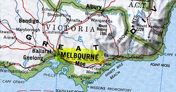 Melbourne is the capital of Victoria state in southeastern tip of Australia with a population of 3.5 million people.