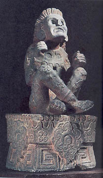 Xochipilli statue photograph, Mysteries of the Ancient Americas © 1986 Pegasus/Reader's Digest.