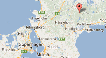 Lonsboda is in southern Sweden northeast of Copenhagen.