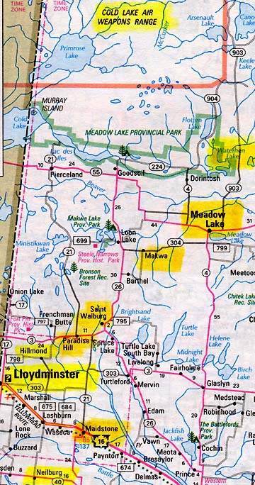 From Neilburg to Waterhen Lake First Nation, Saskatchewan, Canada, for years phenomena such as crop circles, animal mutilations and glowing discs have been reported. Northwest of Waterhen Lake is Cold Lake Air Weapons Range. Investigators often wonder if the UFO phenomenon monitors Earth military installations?