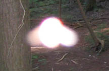 Cropped close-up of the mysterious light in the digital image.