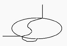 Longest length of dirt pattern was about 65 feet. Field sketch, not to scale © 2004 by Denis Fauth.