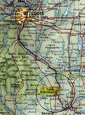  Ryan Wood has been able to confirm that there was a fire in the Houck Woods outside Cape Girardeau in April 1941, the same month that Charlette Mann says her grandparents, Rev. William Huffman and his wife, Floy, had Charlette's father and pregnant mother as house guests before Charlette's sister was born in early May 1941.