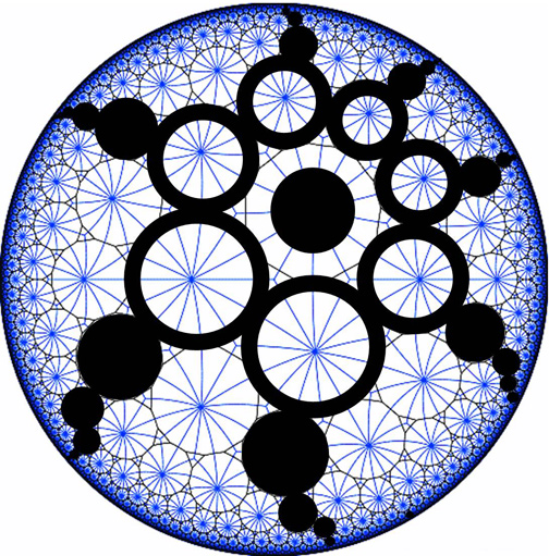 Heptagonal Hyperbolic Planar Tessellation © 2002 by Don Hatch.