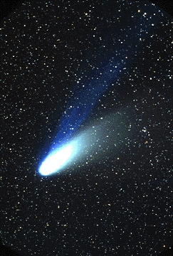 Example of comet is Hale-Bopp © March 6, 1997 by Dean Ketelsen, Tucson, Arizona.