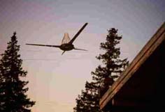 Top: Odd aerial "drone"? photographed in Lake Tahoe, California, on May 5, 2007. Bottom: Another odd aerial "drone"? photographed in Central California, on May 6, 2007. Both photographers request anonymity.