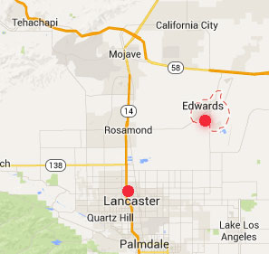 Twenty-two miles (35 km) northeast of Lancaster, California, is a flat, dry lake bed that has evolved from the 1930s Army Air Corps's Muroc Field to a re-naming as Edwards Air Force Base in December 1949.