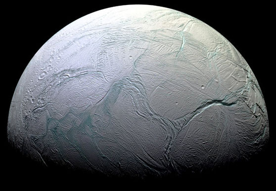 Saturn's moon Enceladus is one of the brightest objects in our solar system because it is covered in water ice that reflects sunlight.