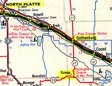 Farnam, Nebraska, southeast of North Platte, is about twenty-five minutes south of Gothenburg where the first Pony Express Station was built in the 1800s.
