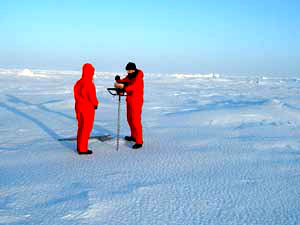 Peter Wadhams, Ph.D., Prof. of Ocean Physics and Head of Polar Ocean Physics Group (POPG), University of Cambridge, England has studied the Greenland Sea cold water circulation since 2001. Image courtesy POPG.