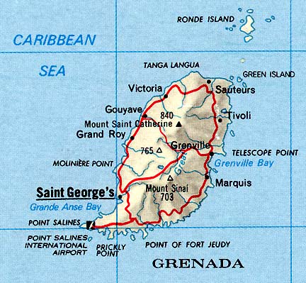 Bell-shaped UFO chopped from jungle near Pearls Airport (see map below) and Tivoli in northeastern Grenada in late October 1983, during the Grenada war. 