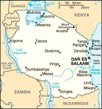 Mount Kilimanjaro, on the Tanzania and Kenya border, is a giant stratovolcano 19,335.6 feet high (5,895 meters). In Swahili, Kilima Njaro means "shining mountain" because of the ice cap it has had for centuries.