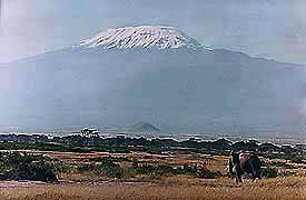 Mt. Kilimanjaro, Tanzania, is Africa's highest mountain at 19,340 feet.