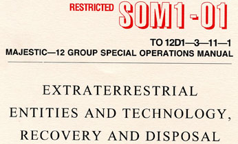 War Department Operations Manual SOM1-01 by Majestic-12 Group, April 1954.