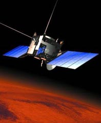 The Planetary Fourier Spectrometer (PFS) mounted on the Mars Express spacecraft in orbit around Mars has already confirmed a surprisingly large amount of methane in the Martian atmosphere. See 03/31/04 Earthfiles. If molecules of formaldehyde, benzene and ammonia are also confirmed, it would definitely mean biological life processes are at work on Mars. ESA 2001 Illustration by Medialab.