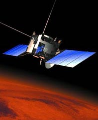 Methane detected by the Planetary Fourier Spectrometer (PFS) on the Mars Express spacecraft in orbit around Mars. ESA 2001 Illustration by Medialab.