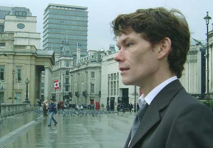 Gary McKinnon in Trafalgar Square, London, England, his home city. In February 2007,  he turned 41-years-old. He is a self-taught internet technology consultant. Image courtesy mother, Janis McKinnon.