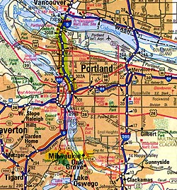 Milwaukee, Oregon south of Portland was location of November 2003 sighting by Michael McNeil.
