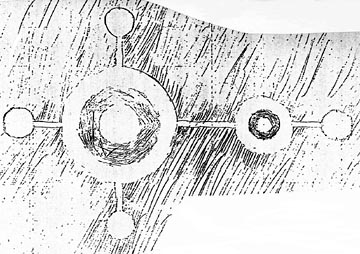 Diagram drawn by Stan Witteman from videotape taken by KXMC-TV (CBS), Minot, North Dakota.