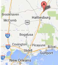 A goat with a bloodless puncture wound on each side of its neck was found Thursday morning, October 17, 2013, in Ellisville, Mississippi (Google pointer),  which is 135 miles northeast of New Orleans, LA.