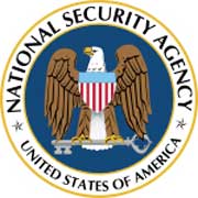 Top: NSA's official seal. Bottom: badge of Communications Security Establishment Canada (CSEC).