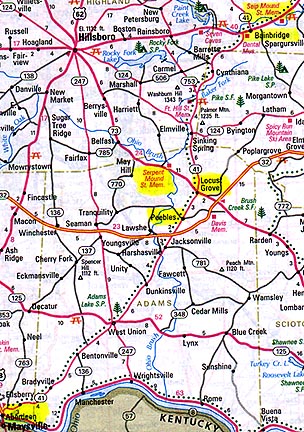 Aberdeen, Ohio, is thirty miles southwest of the ancient Serpent Mound earthworks.