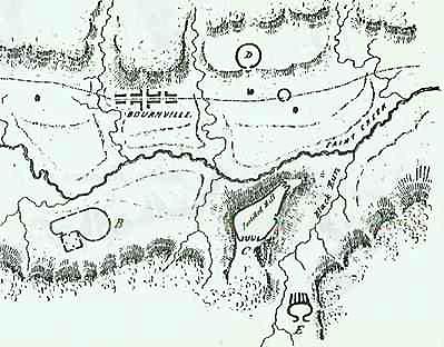 Eastern half of the Squire & Davis map dated 1847 of the Paint Creek Valley in Ohio.