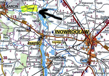 Zlotowo, Poland, northwest of Inowrocklaw, had a crop formation last year in May 2004.