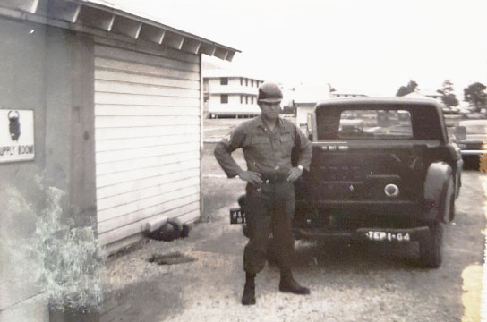 David, at age 24 above was a U. S. Army Specialist 4, Military Police in 1968, Presidio, San Francisco, and Fort Baker in Marin County, California.