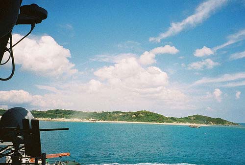 White Beach, Okinawa, Japan, long-time American Naval base.