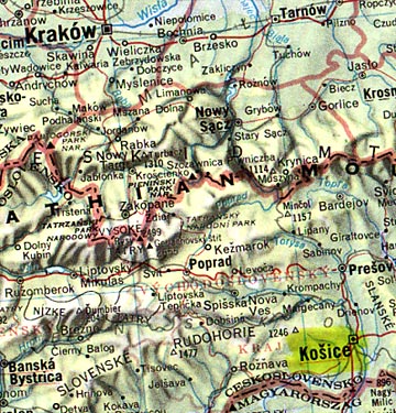 The Tatra mountains in which the cave and black, shiny cylinder were explored by Antonin Horak in October 1944, are west of Kosice, Slovakia.