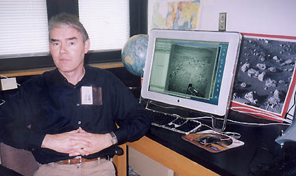 Larry Crumpler, Ph.D., Planetary Scientist and member of NASA Mars Spirit Rover team. Dr. Crumpler is also Research Curator for Volcanology and Space Science at the New Mexico Museum of Natural History and Science in Albuquerque, New Mexico. Photograph © 2005 by Linda Moulton Howe.