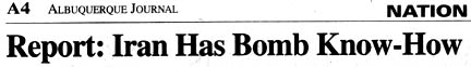 January 31, 2006, Albuquerque Journal, Page A4.