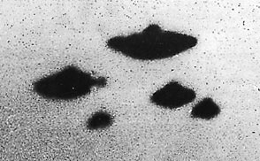 UFOs photographed above Sheffield, England, on March 4, 1962, from CIA “X-Files.”