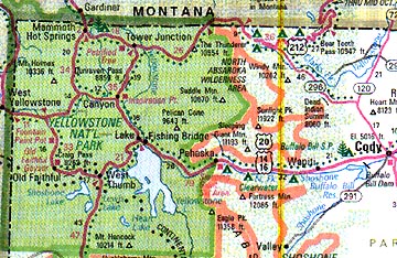 Yellowstone National Park in western Wyoming is an active volcano and the world's largest concentration of thermal features. 