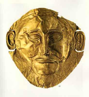 The art of the Greek Mycenaens prior to the sudden and mysterious end of the Bronze Age in 1200 B. C.