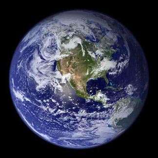 January 2002 had the warmest global temperatures in modern records. Satellite photograph courtesy NASA.