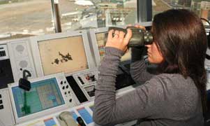 Unidentified aerial object making a loud noise was seen from Germany's Bremen air traffic control tower. Image by DPA.