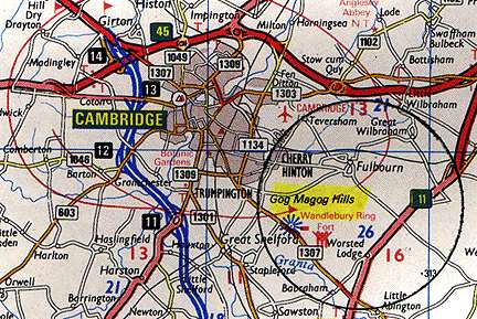 July 11, 2001 began the first formation that unfolded in three stages, followed by a second formation in a nearby wheat field on July 25, 2001 southeast of Cambridge, England at the Gog Magog Hills near an ancient Neolithic circle of stones called Wandlebury Ring.